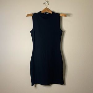High Neck Reformation Black Mini Bodycon Dress - Size S - Excellent Condition